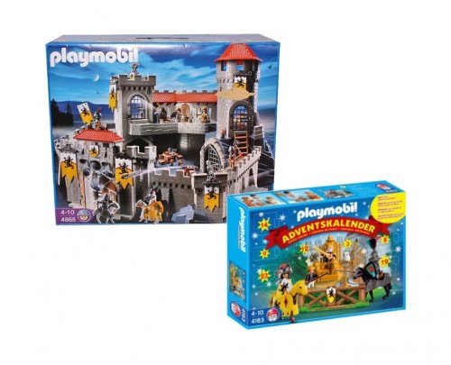 PLAYMOBIL® 4865 - Große Löwenritterburg und 4163 - Adventskalender Ritterturnier